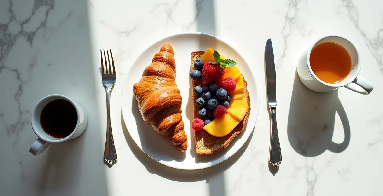 Comparaison visuelle entre métabolisme normal et métabolisme sous stress chronique